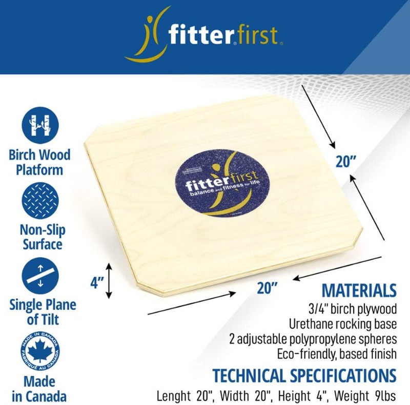 Fitterfirst Professional Rocker Board - 20 for Balance Training and Rehabilitation - Image 4